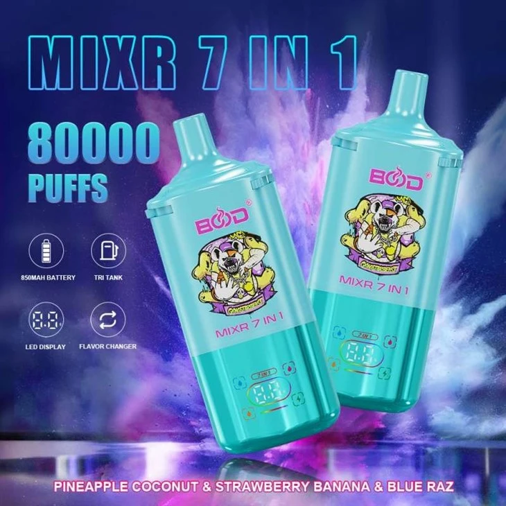 Pineapple-coconut&-Strawberry-banana&-Blue-raz_BOOD MIXR 7 IN 1 80000 Pineapple-coconut&-Strawberry-banana&-Blue-raz_BOOD MIXR 7 IN 1 80000