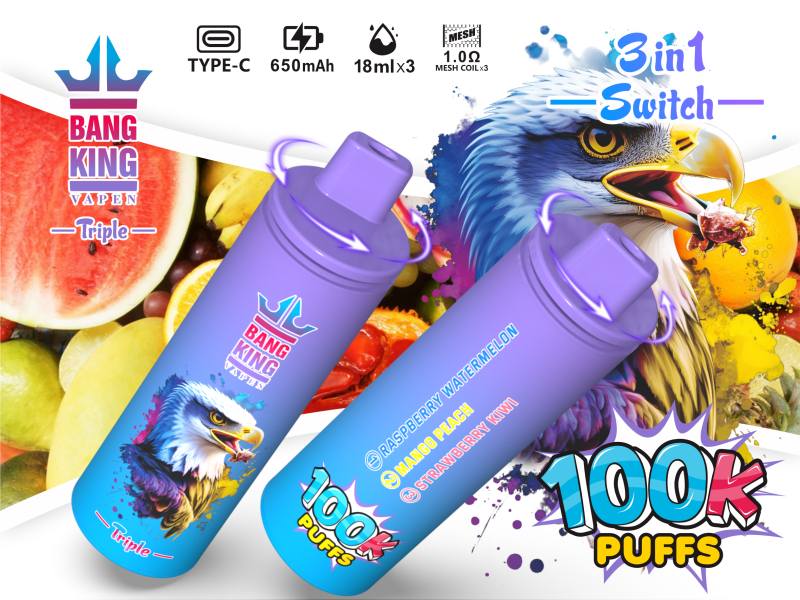 BANG KING VAPEN TRIPLE 100K 3IN1 12 BANG KING VAPEN TRIPLE 100K 3IN1 12