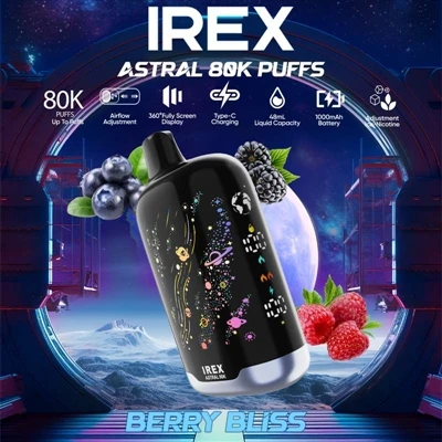 IREX Astral 80K – Um cigarro eletrônico descartável emblemático-com alta capa...