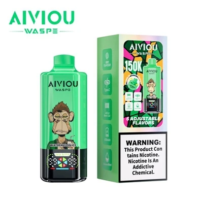 WASPE Aiviou 6 em 1 150K Puffs Vape Descartável – Cigarro eletrônico descartá...