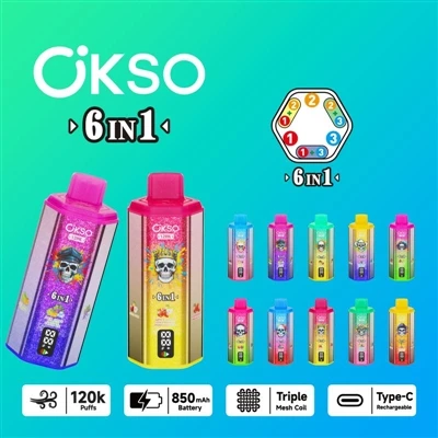 OKSO 120000 6in1: uma análise abrangente do cigarro eletrônico -seis{3}}em-de...