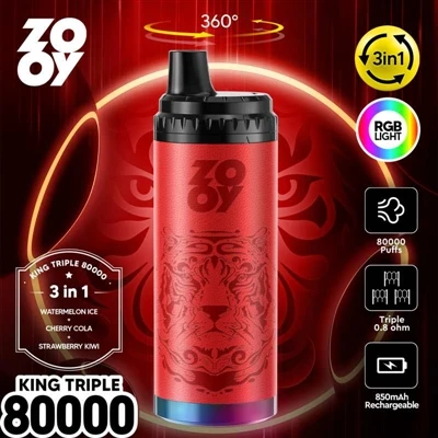 ZOOY KING 3-em-1 80000 vaporizador descartável: inovação tecnológica e anális...