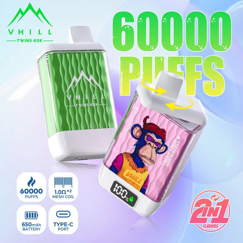 Cigarro eletrônico-descartável Vhill Twins 60000: uma análise abrangente de i...