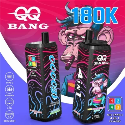 QQ BANG 180K – O novo criador de tendências em cigarros eletrônicos descartáv...