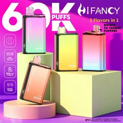 HIFANCY TWINMAX 60000 Puffs - Desfrute de dois sabores o quanto quiser, sabor...