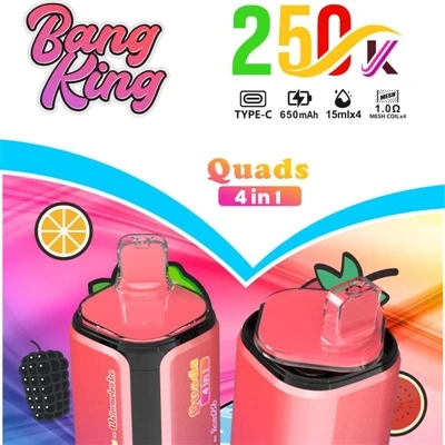 BANG KING Quads 250000 4IN1: uma revolução-de ponta em vaporizador descartável