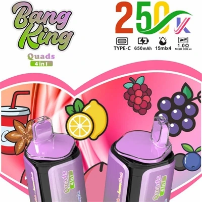 BANG KING Quads 4IN1 250000: uma experiência totalmente nova em cigarros elet...