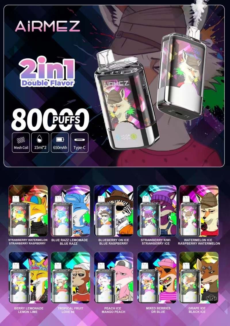 Airmez fox 80000 taste list