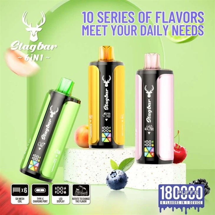 StagBar 180K Puff 6in1 high quality StagBar 180K Puff 6in1 high quality