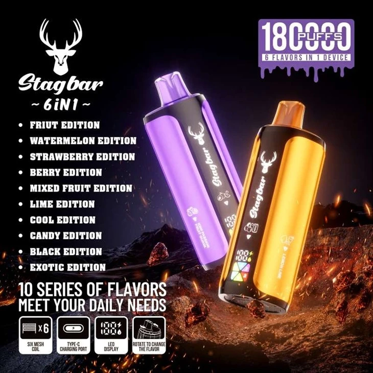StagBar 180K Puff 6in1 suppliers StagBar 180K Puff 6in1 suppliers