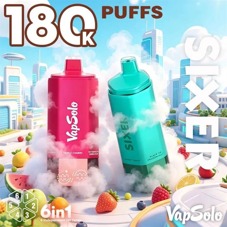 Vapsolo Sixer 180000 Puffs best Vapsolo Sixer 180000 Puffs best